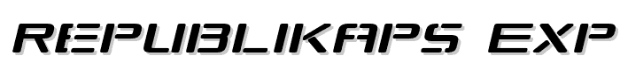 Republikaps Exp Italic font